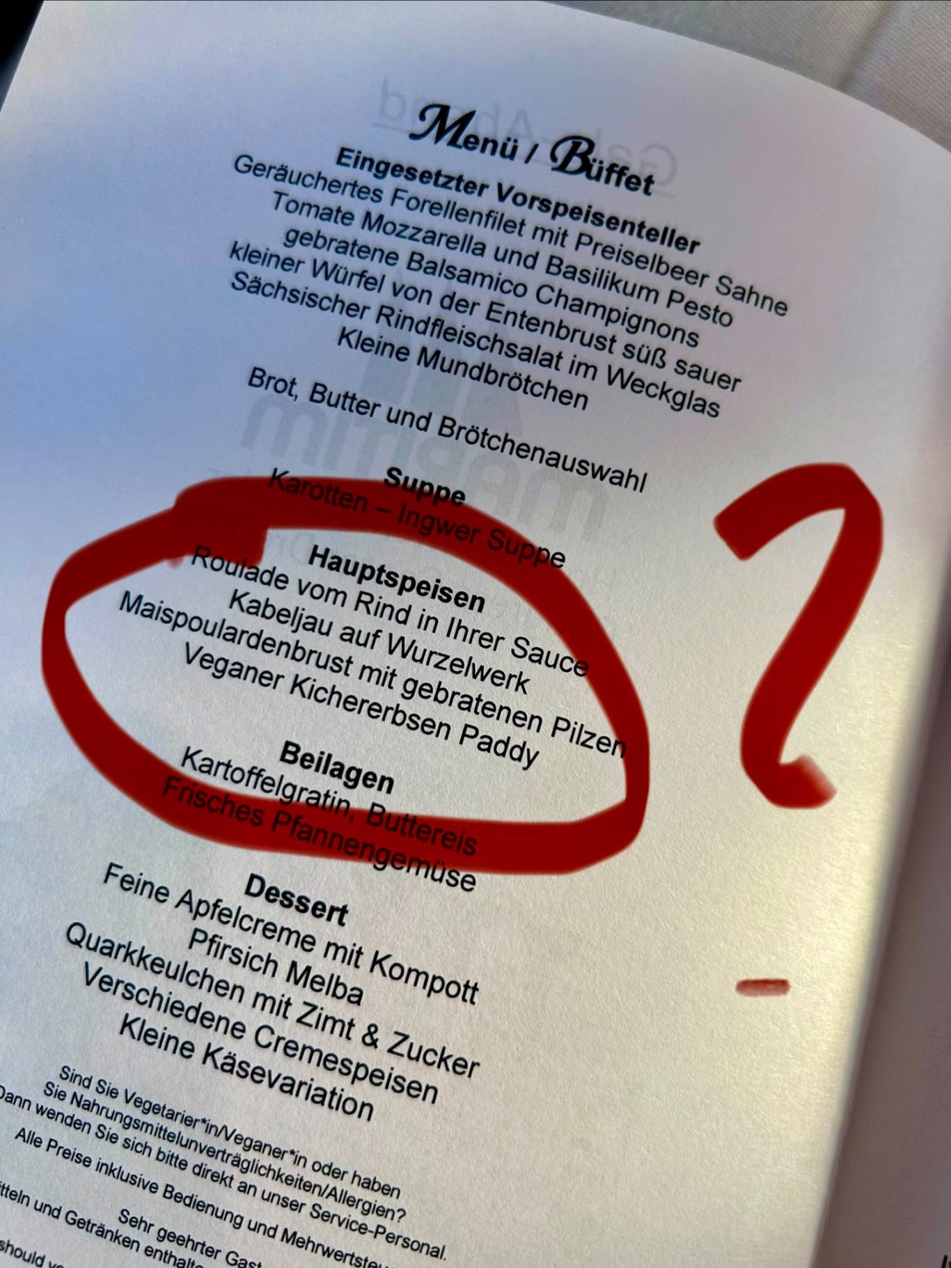 Auch beim Galadinner im Maritim...